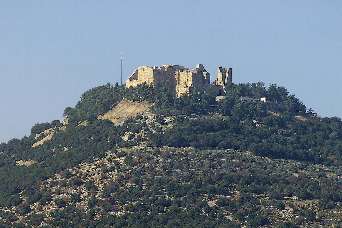 Ajloun Castle, the medieval Ayyubid fortress in northern Jordan