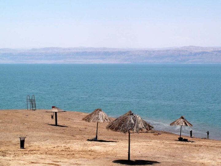 Dead Sea beach on the Jordanian coast