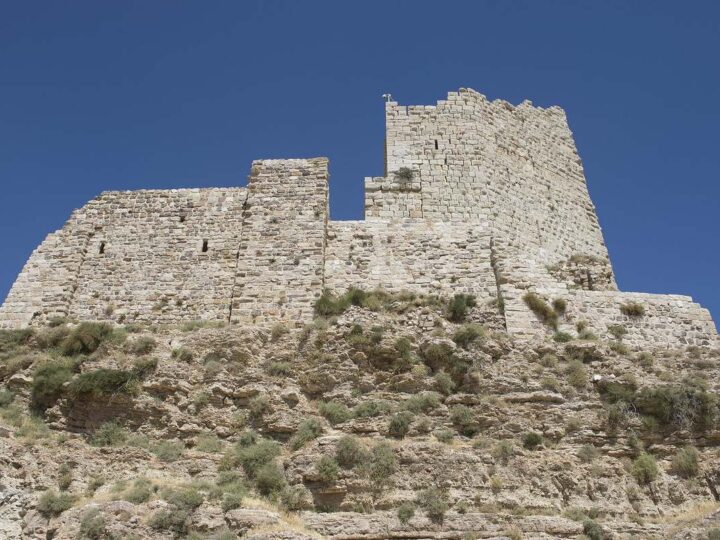 Medieval ruins of Kerak Castle on the King's Highway
